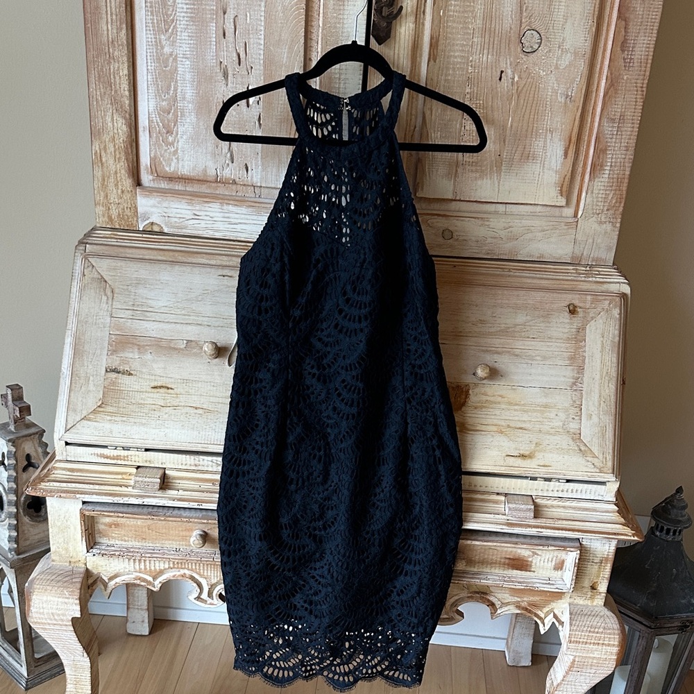 Lilly Pulitzer Black Lace Midi Dress